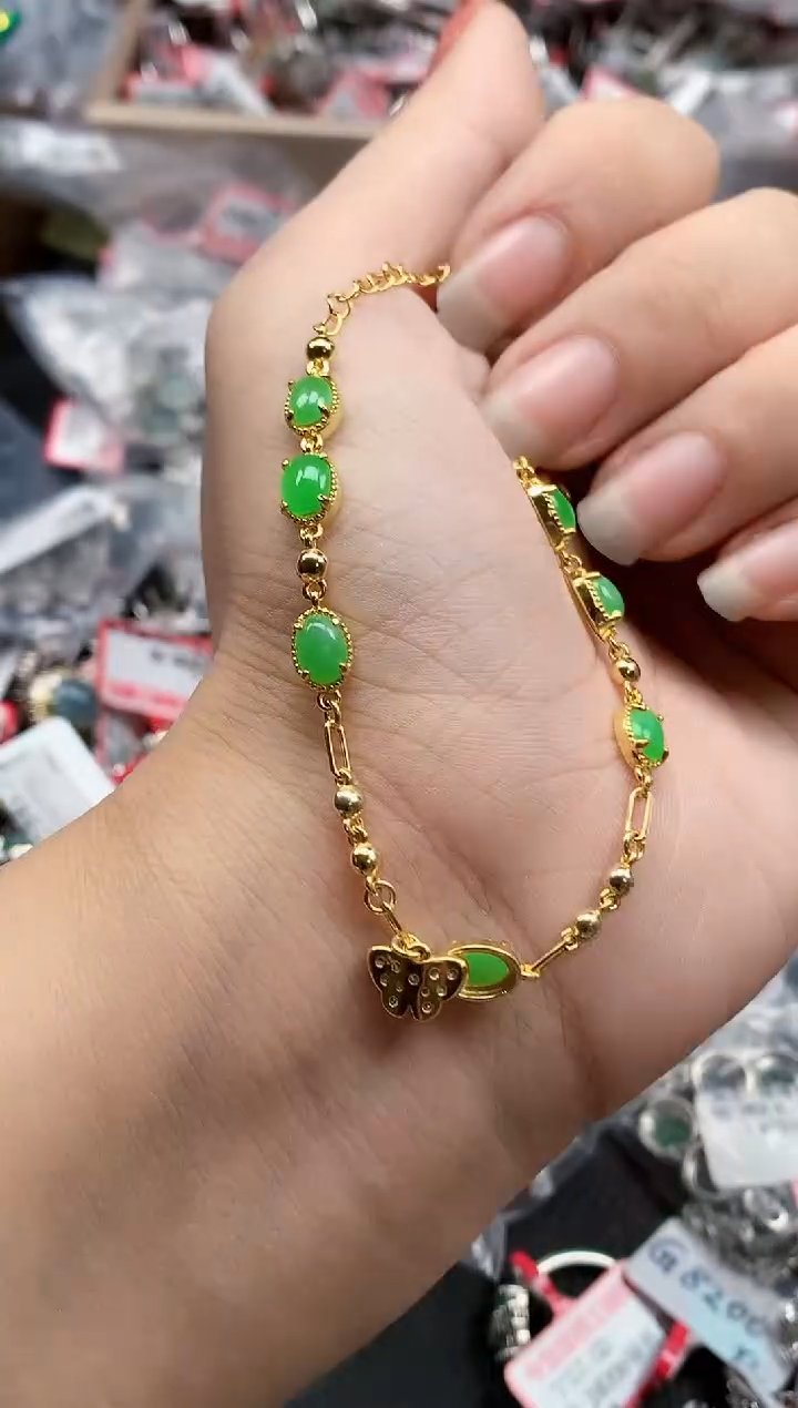 银S925镶嵌戒指翡翠天然A货缅甸翡翠