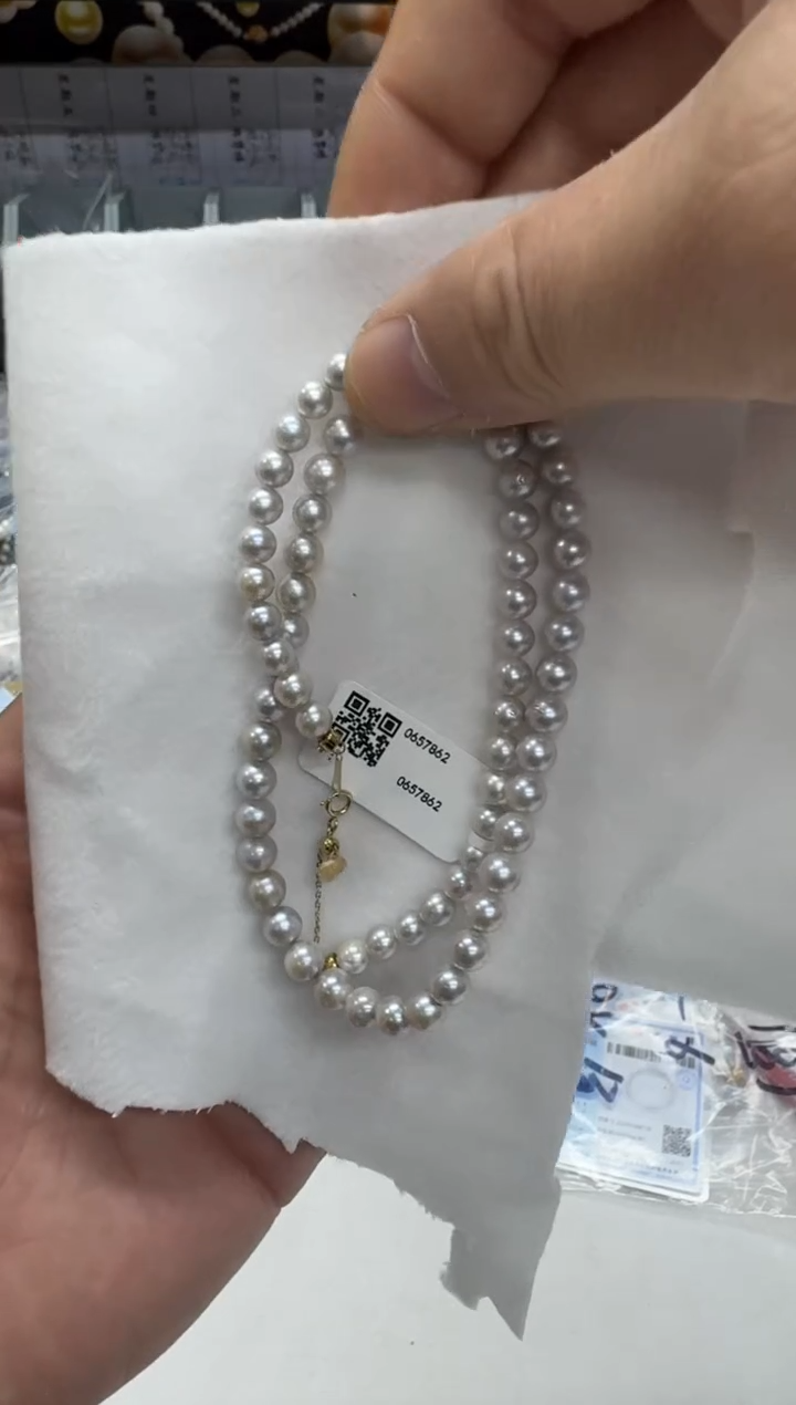 【闪购商品】海水珍珠项链18K金镶嵌5-6mm