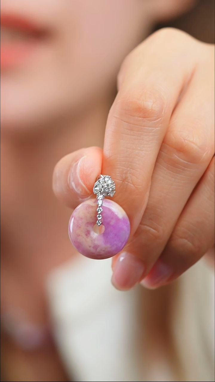 苏纪石（舒俱来）18K金镶嵌吊坠(不含链)44