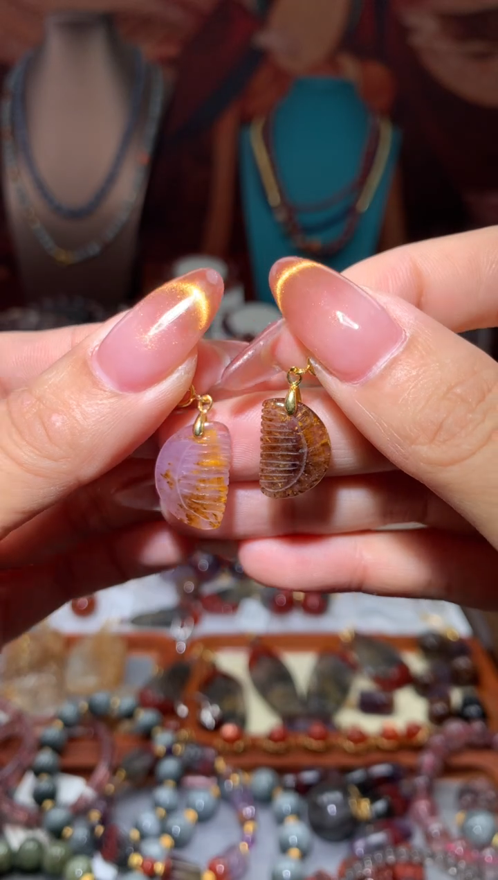 未镶嵌珠宝半成品水晶极光紫钛梳子多样性发其1