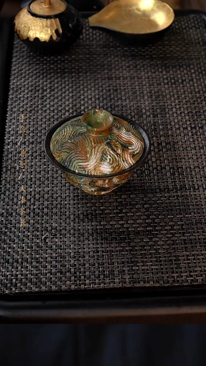 大漆盖碗775小康茶器