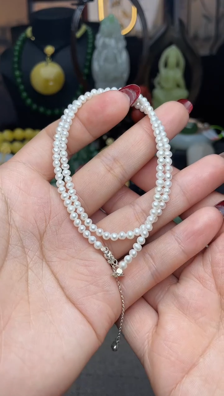 【闪购商品】淡水珍珠颈饰未镶嵌项链b065