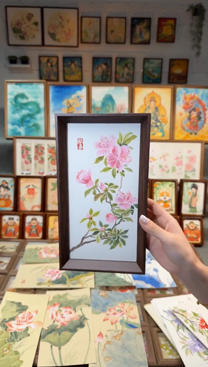 国画映山红 手绘国画27
