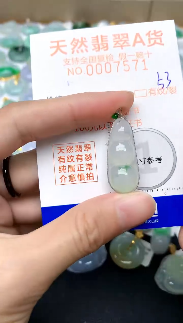 【闪购商品】翡翠颈饰18K金镶嵌53天然A货翡翠