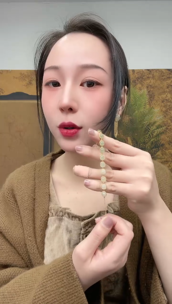 【闪购商品】和田玉手链银S925镶嵌0000