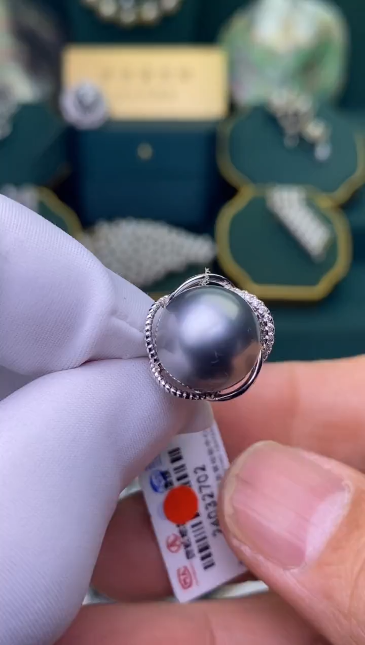 【闪购商品】海水珍珠戒指银S925镶嵌12-13