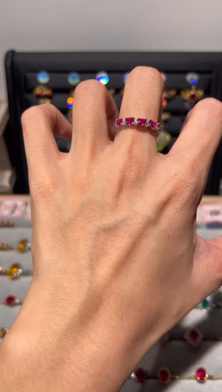 【闪购商品】红宝石戒指银S925镶嵌45312