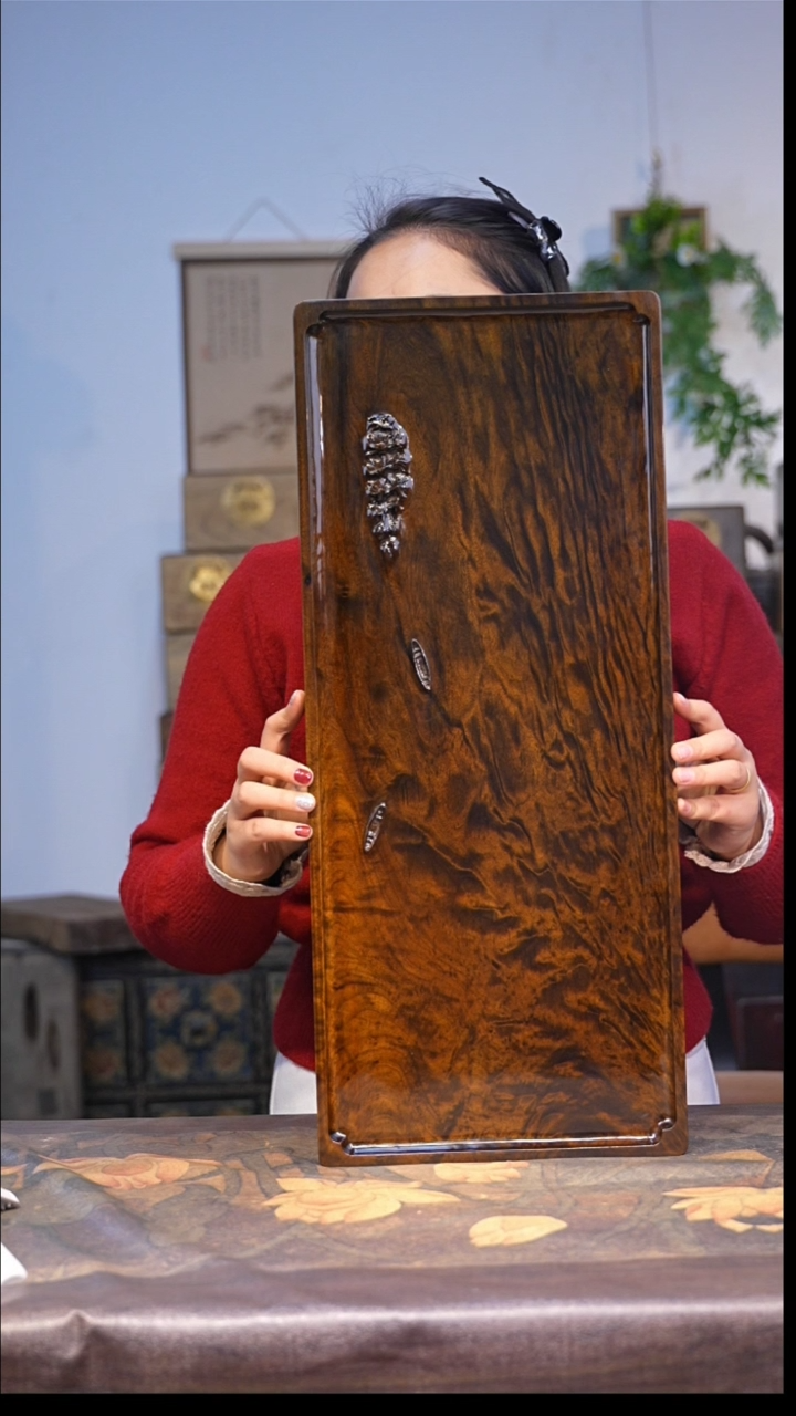 金丝楠小叶桢楠满花茶盘 【5】