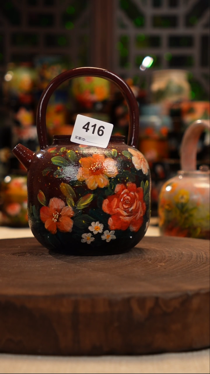 油画   釉下彩   壶416