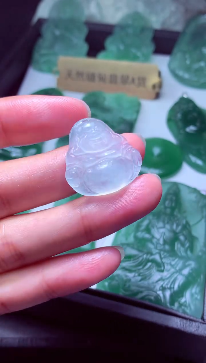 吊坠(不含链)未镶嵌翡翠天*天然翡翠A货 官方基地发货