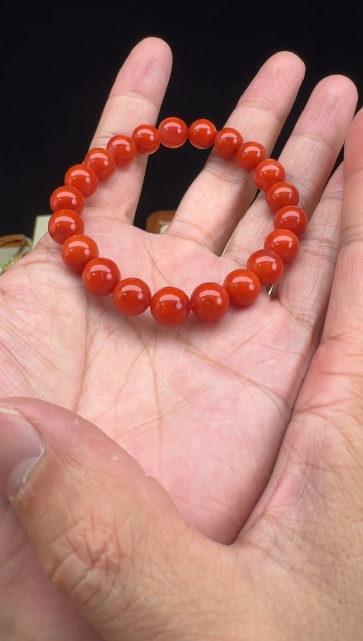 【闪购商品】南红玛瑙手链未镶嵌柿子红