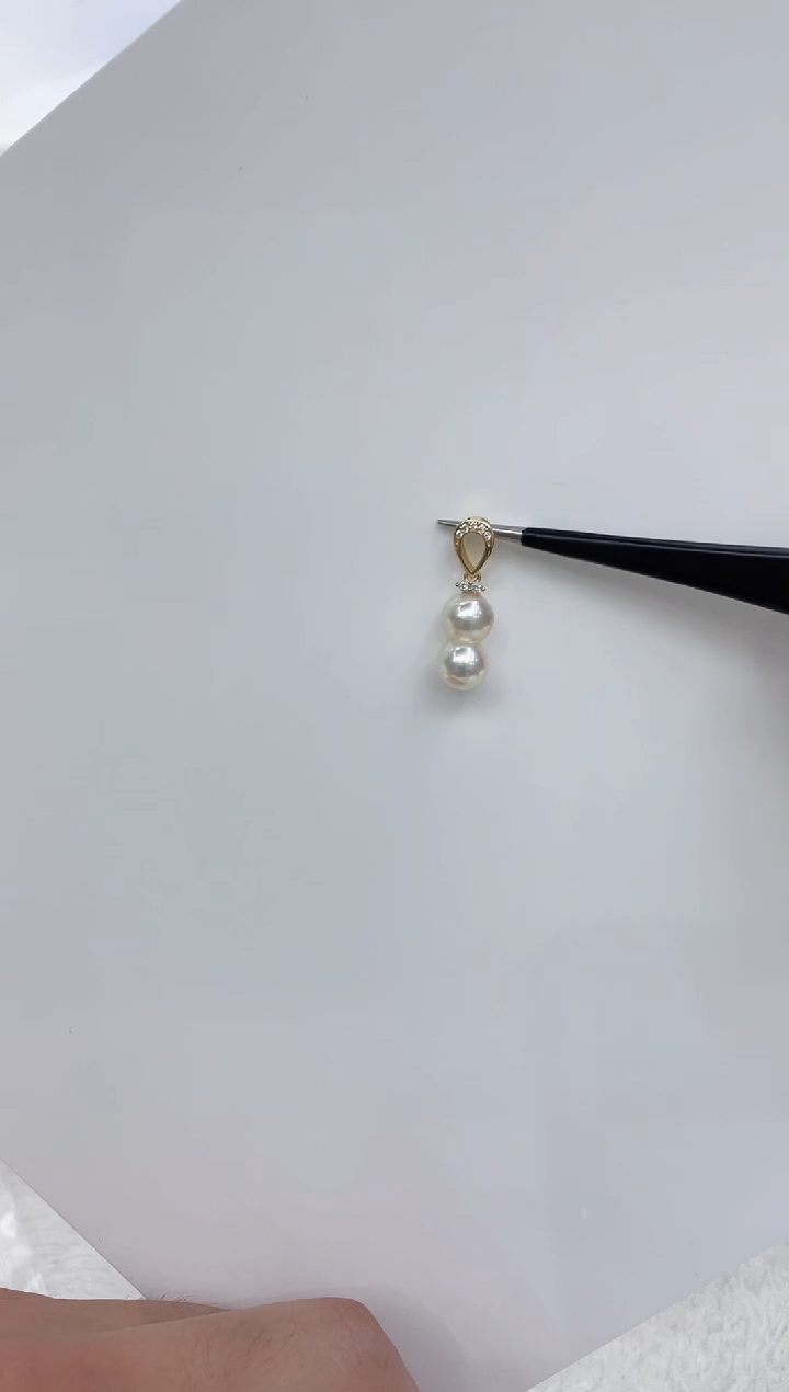 【闪购商品】海水珍珠吊坠(不含链)银S925镶嵌海水珍珠吊坠