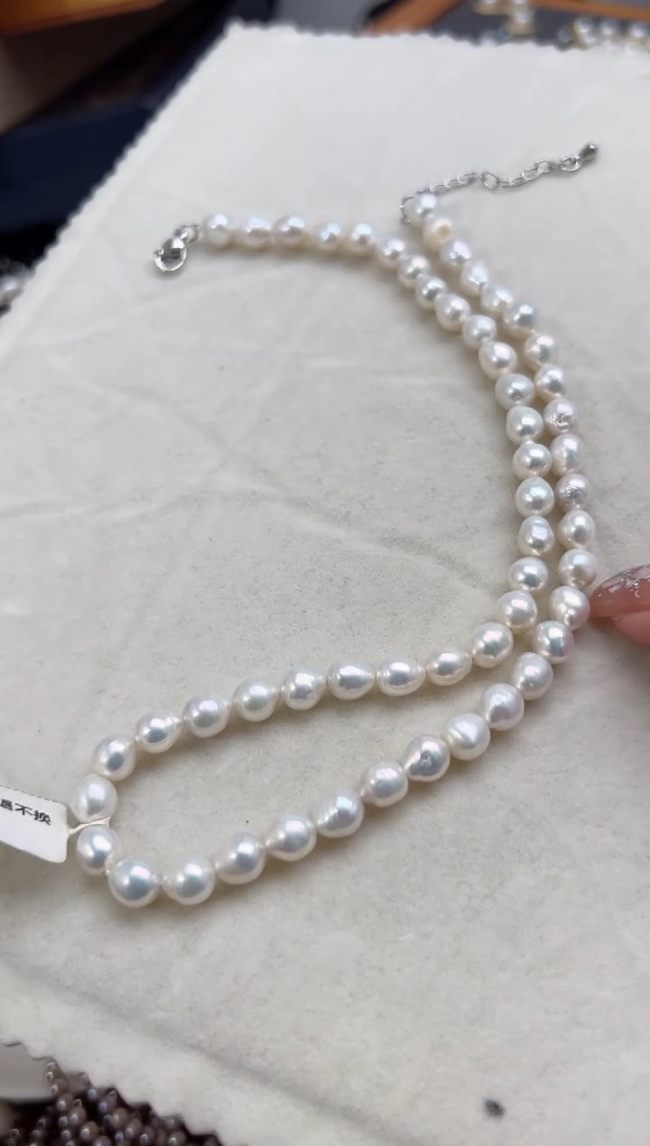 未镶嵌淡水珍珠68珍珠项链（巴洛克）6/7mm无核