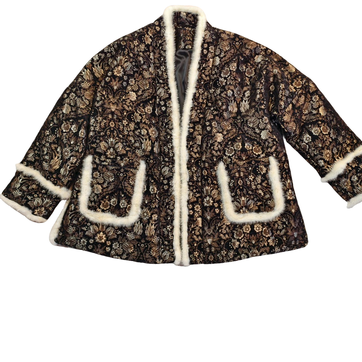 长袖国风刺绣短款拼接冬季保暖新中式女士上衣253302