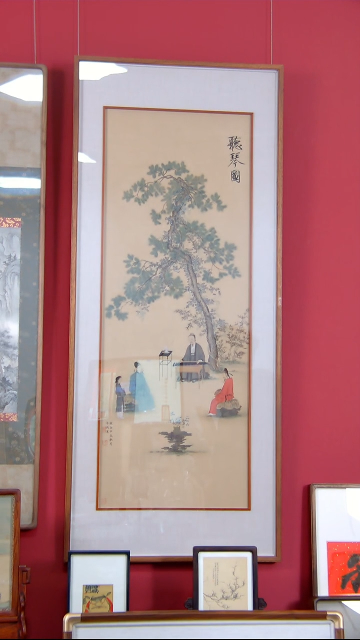 【闪购商品】国画史吾兴《听琴图》装裱156*53