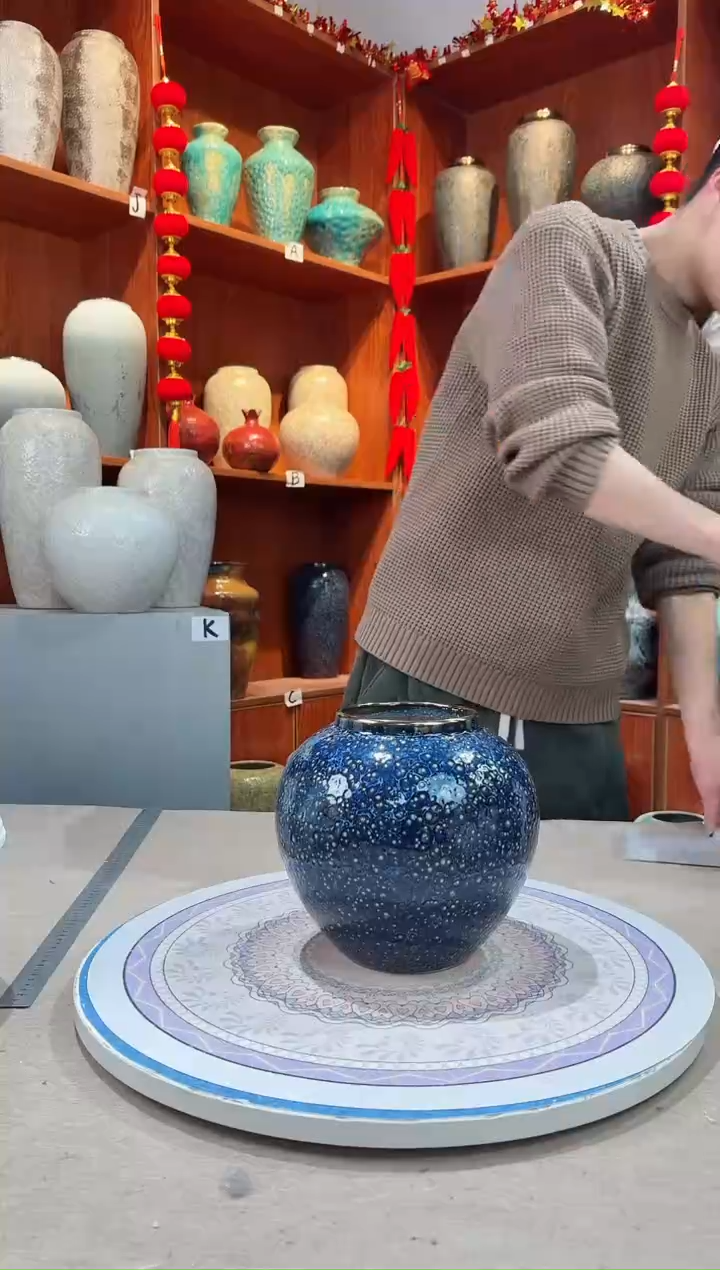 【闪购商品】瓶陶瓷花瓶 无花 紫水晶小号
