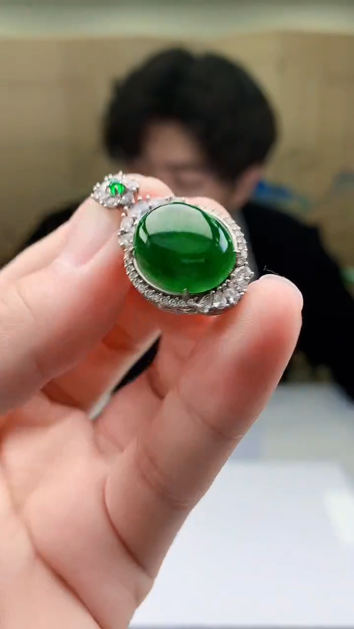 【闪购商品】定制翡翠未镶嵌5145bb-毛货挂件42