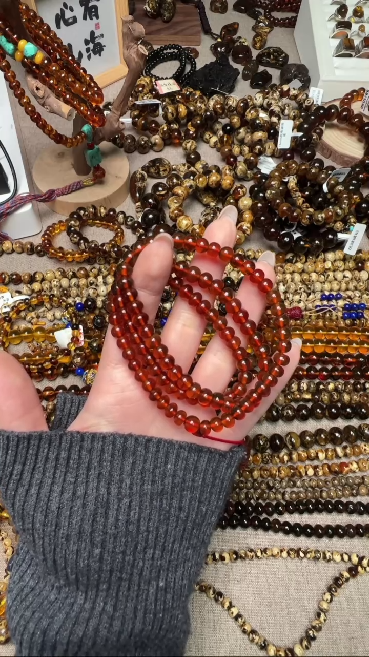 【闪购商品】琥珀手链未镶嵌抚顺琥珀