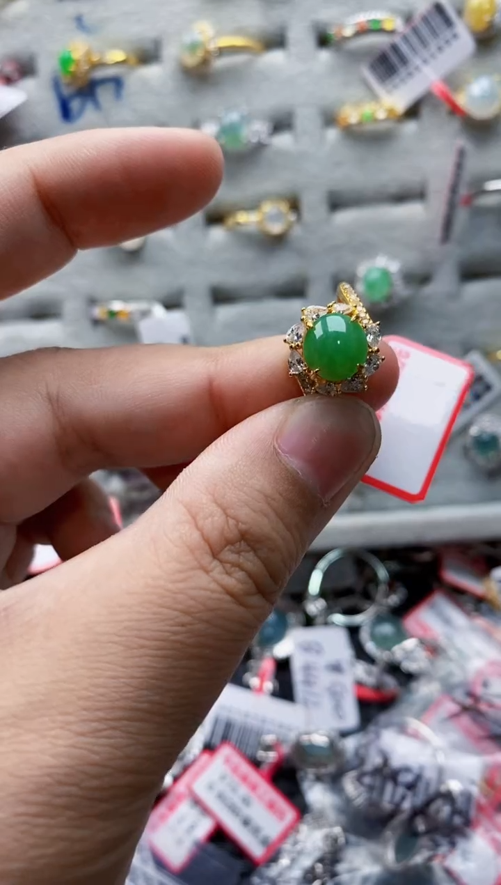 翡翠戒指银S925镶嵌1200000000   4