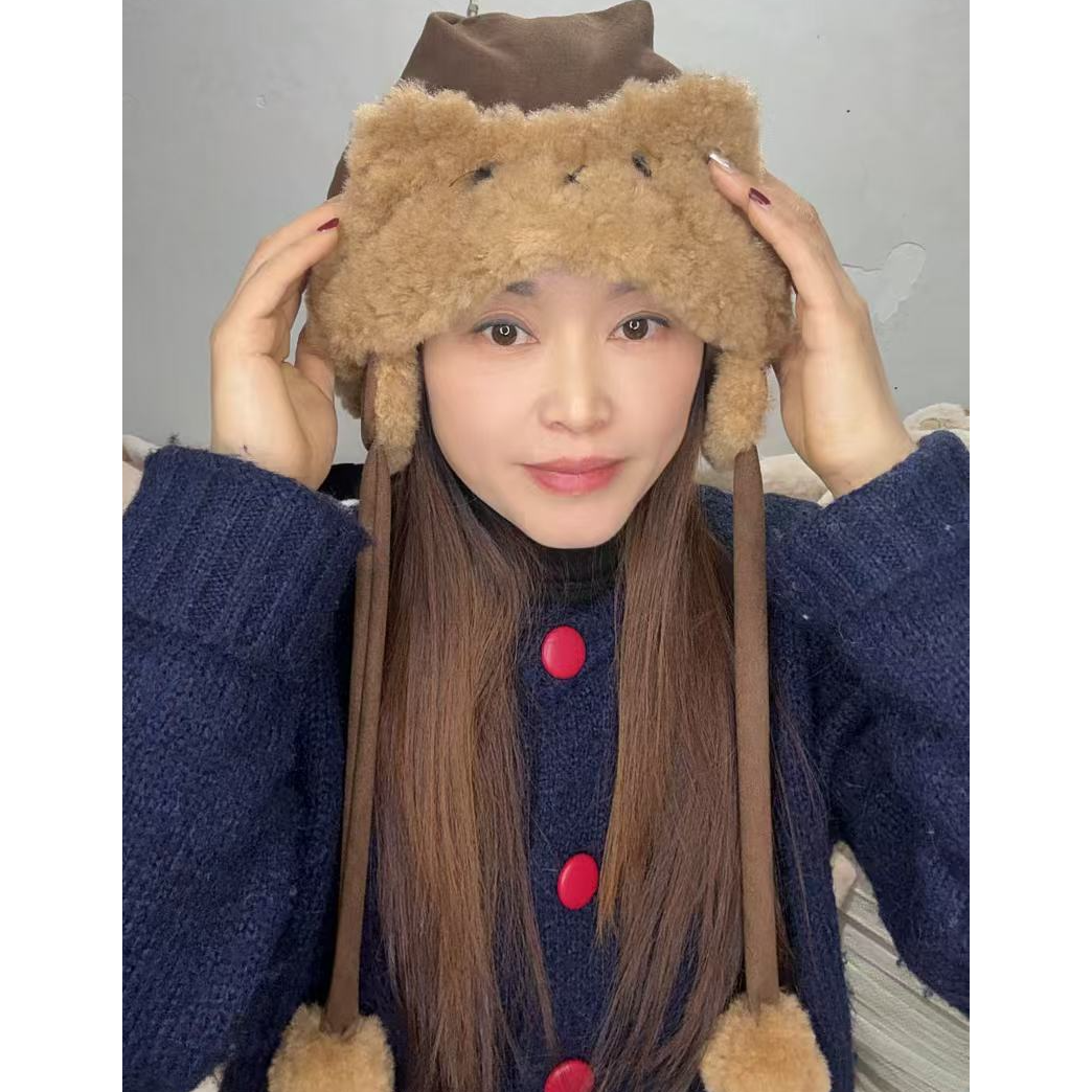 编号A900-980秋冬爆款飞行帽三花帽多件套