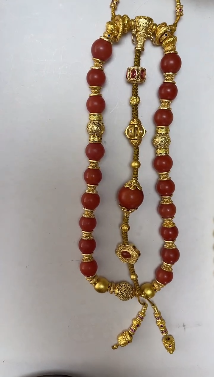 【闪购商品】红色珐琅景泰蓝十八子