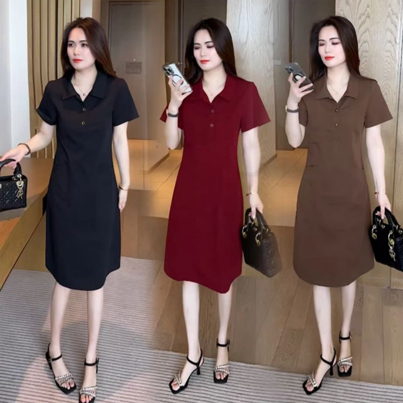 2025夏季新款穿搭气质显瘦遮肉时尚洋气休闲减龄连衣裙