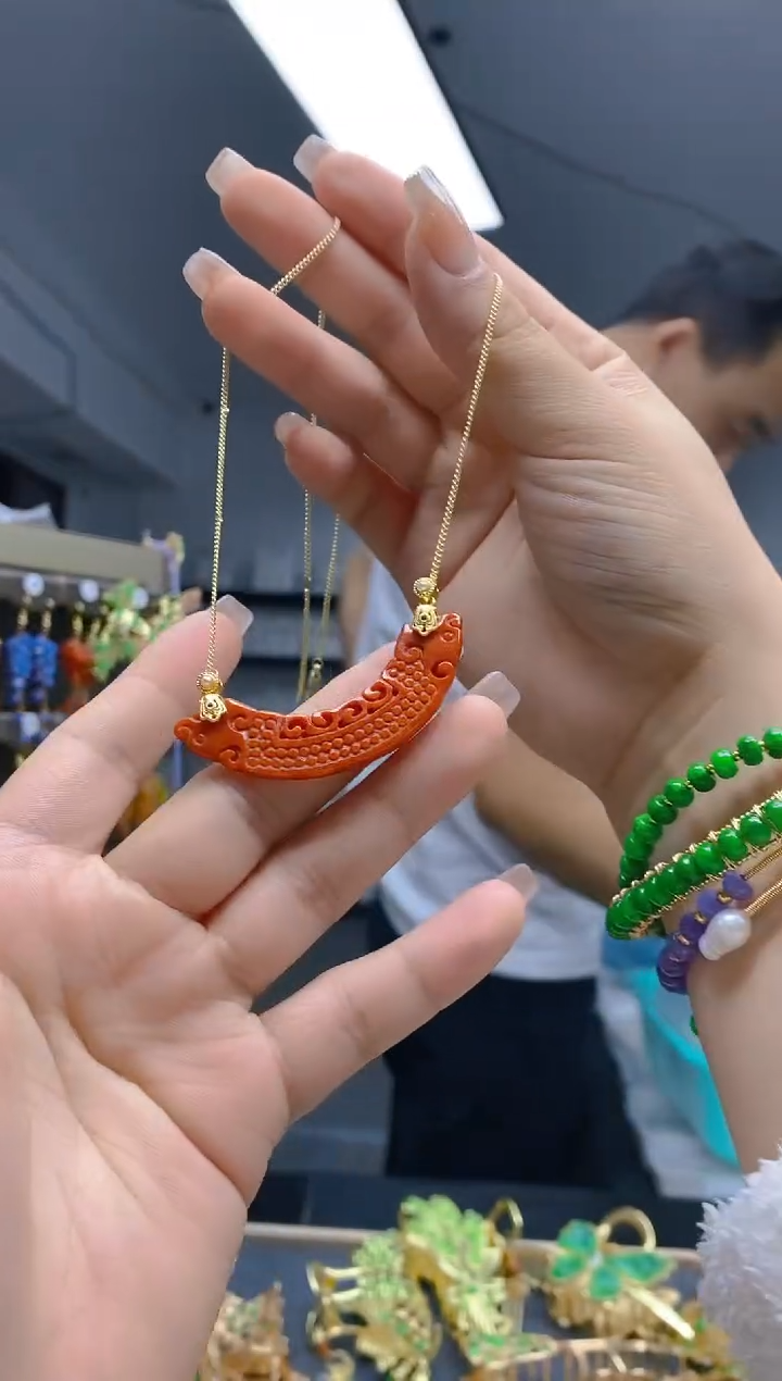 【闪购商品】翡翠耳饰合金307翡翠锁骨链