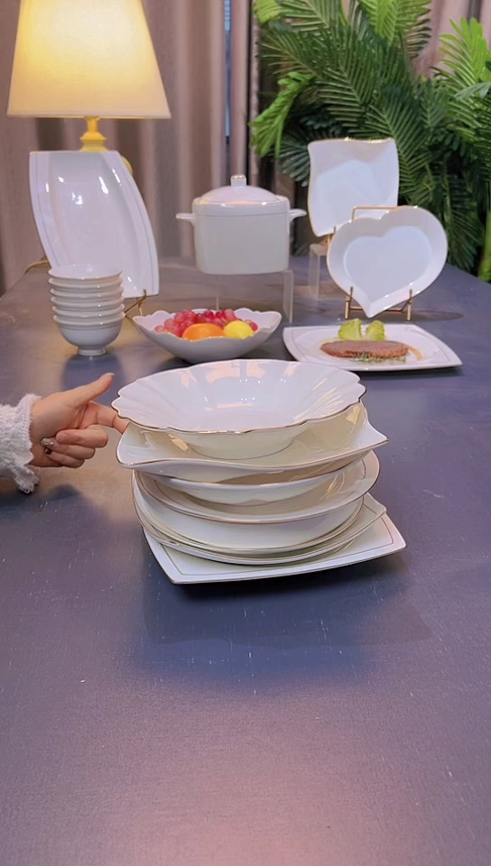 45%以上骨粉骨瓷天元贵龙三角窝盘花朵草帽折纸白玉兰花盘各1个