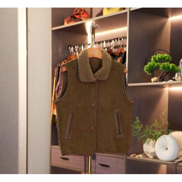 【云想周周-枫醉霜林】中式冬季加厚马甲4461