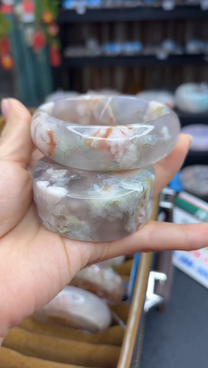 【闪购商品】石英质玉手镯未镶嵌2127（60圈赠送镯心）