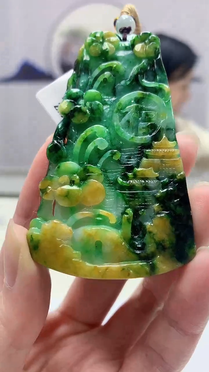 【闪购商品】定制翡翠未镶嵌4852zm-毛货挂件40