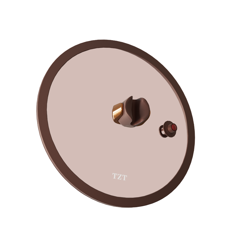 TZT钛韵紫砂锅茶色防爆玻璃盖