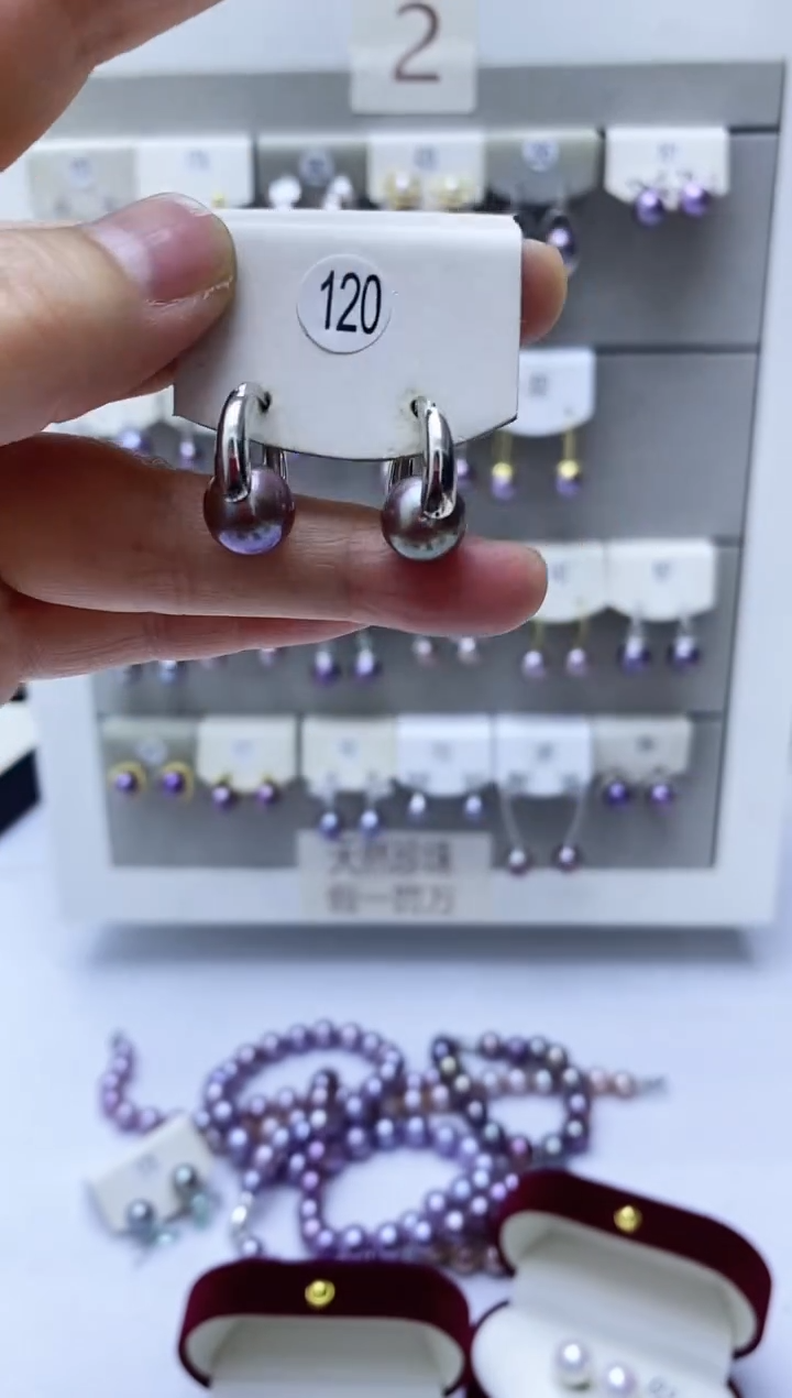 【闪购商品】淡水珍珠耳饰银S925镶嵌120