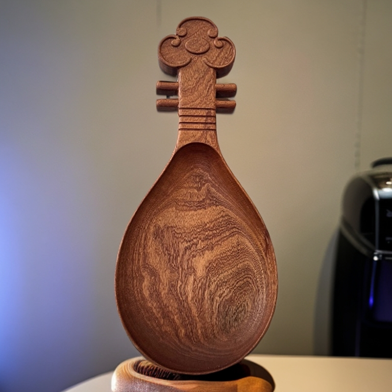 原创设计整木大琵琶木盘果盘干泡茶盘