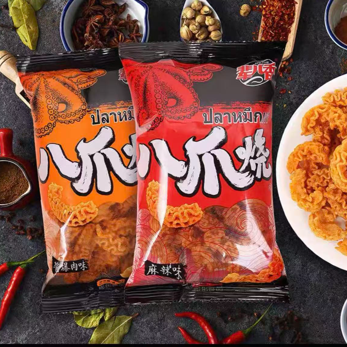 【保质期至26.1.2】辈儿香 八爪烧（酱爆味/麻辣味）46g*10袋