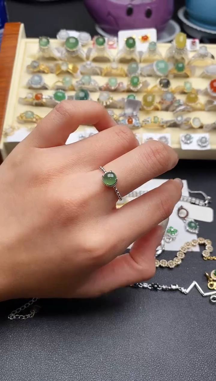 【闪购商品】翡翠戒指银S925镶嵌2222222222+9