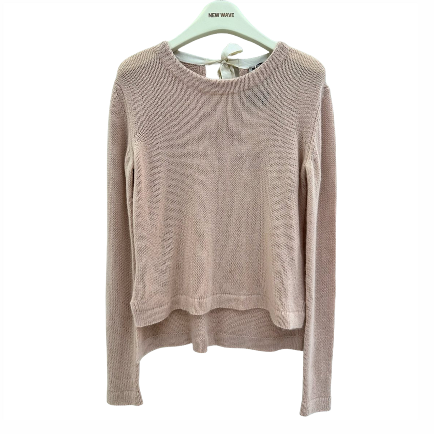 99新 MIU MIU/缪缪  J8497  蝴蝶结飘带针织毛衣 38码 