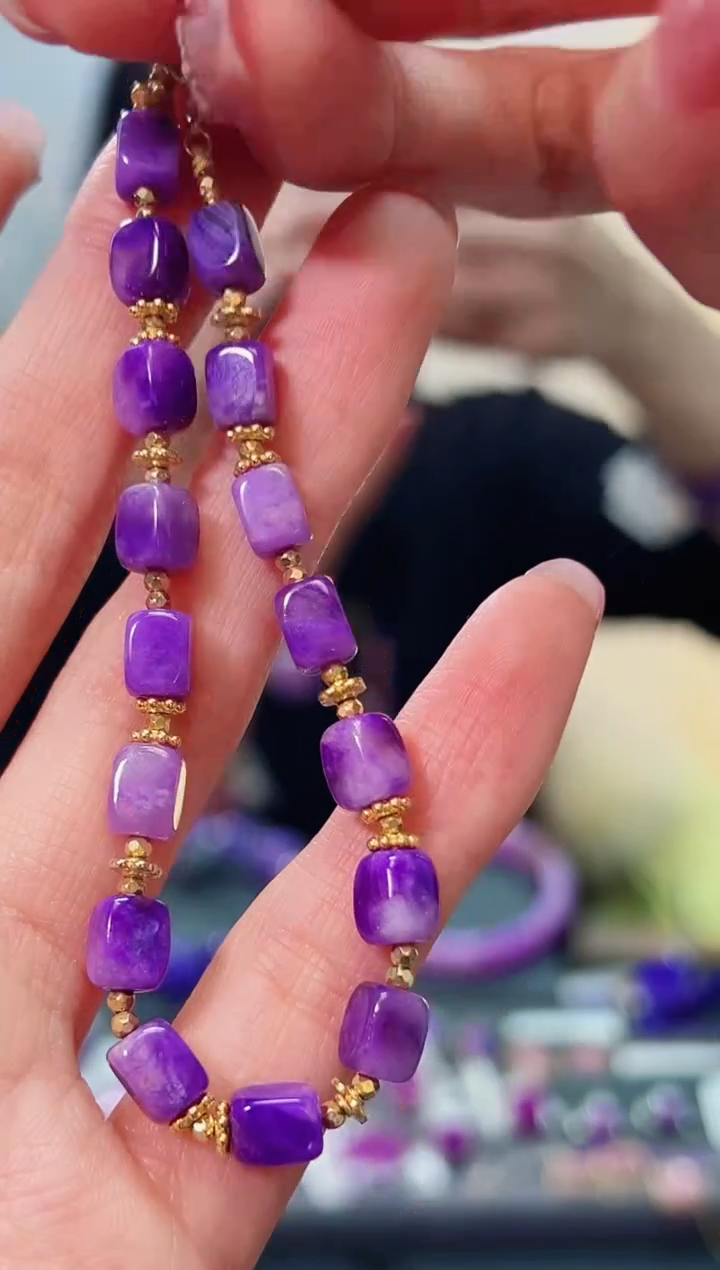 【闪购商品】苏纪石（舒俱来）手链18K金镶嵌1