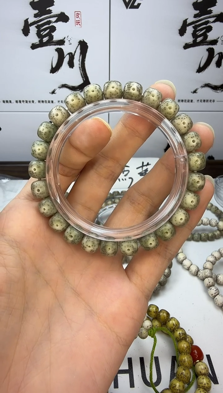 手串星月菩提9/8 绿幽灵 牛毛星 针尖星 同枝果