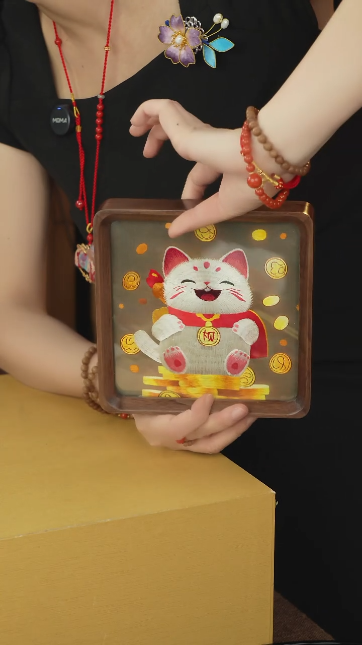 刺绣闪购非遗苏绣摆件