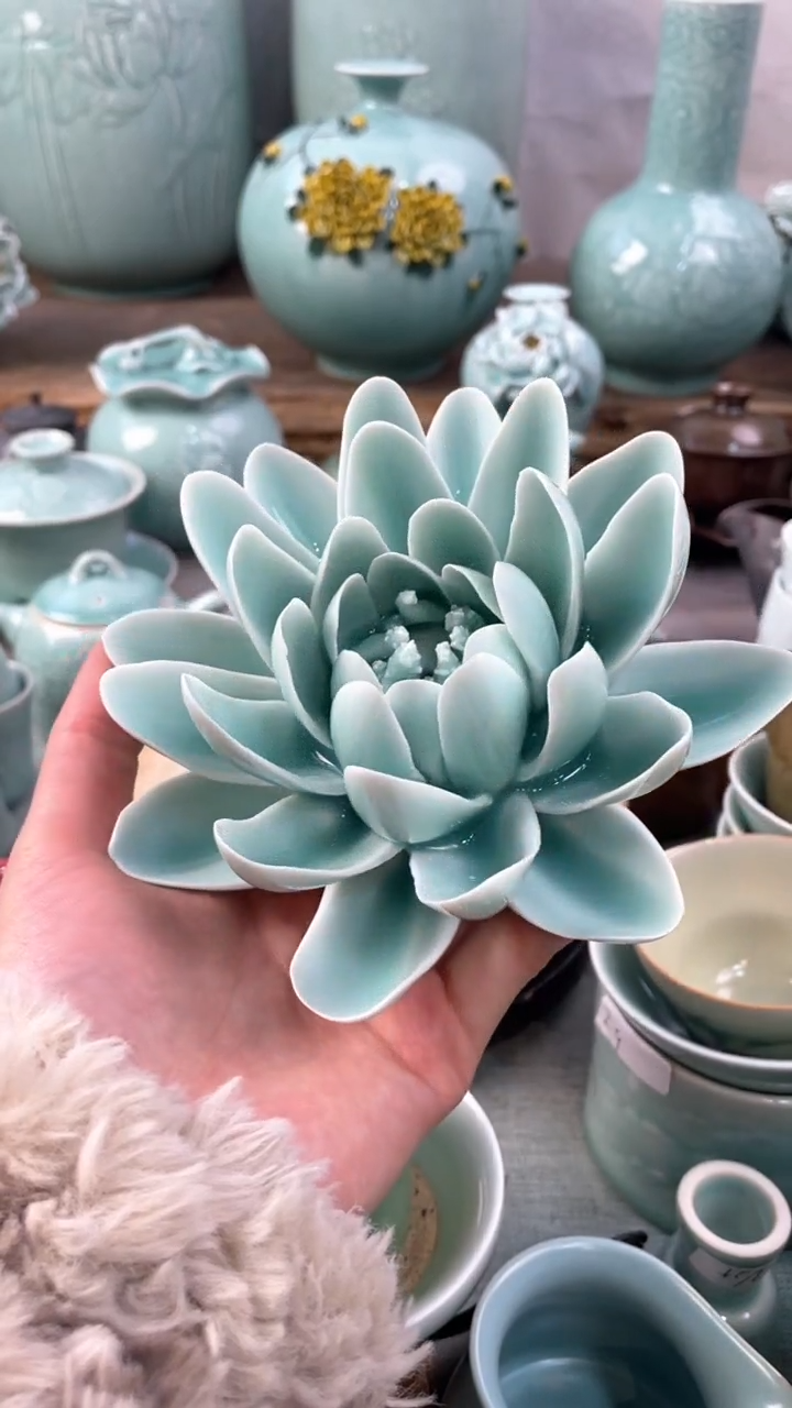 【闪购商品】纯手工 特价 微瑕 慧仙青瓷