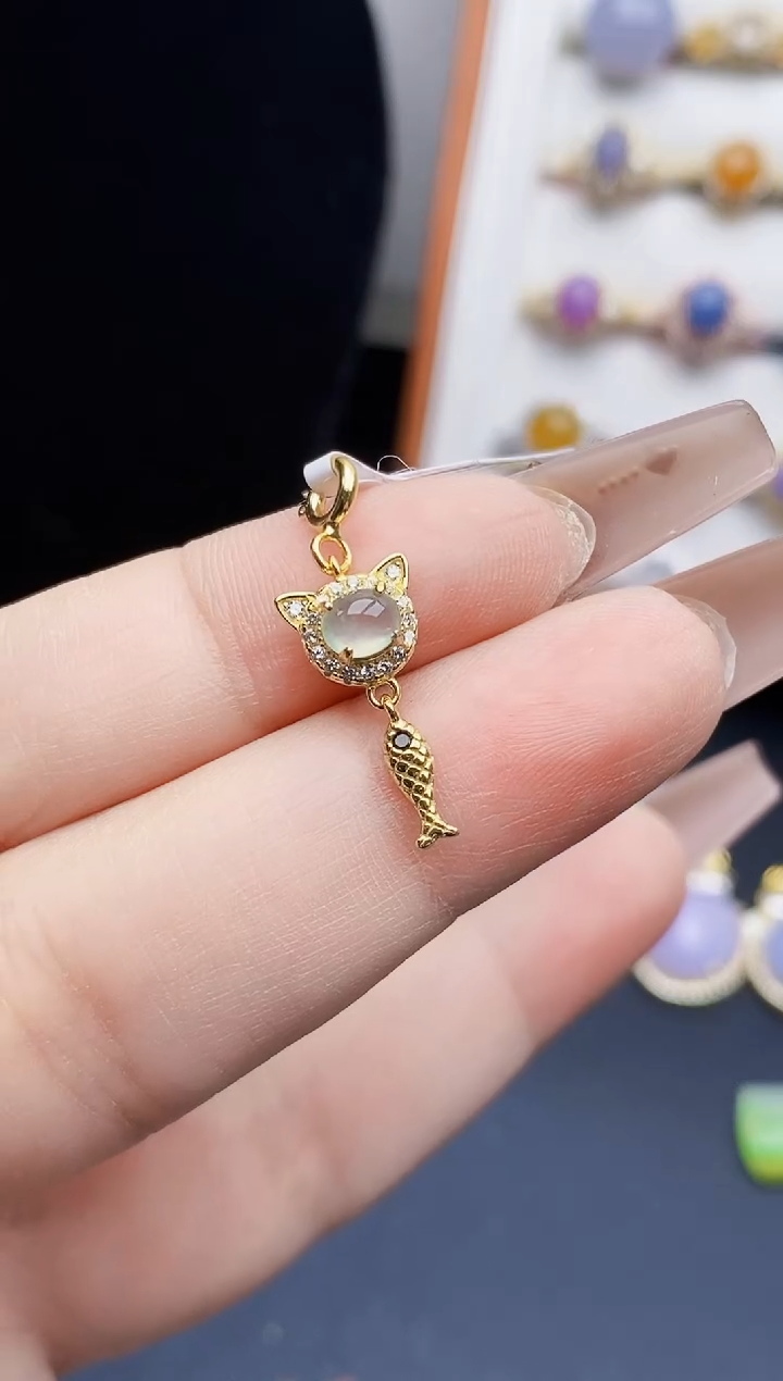 银S925镶嵌戒指翡翠0173