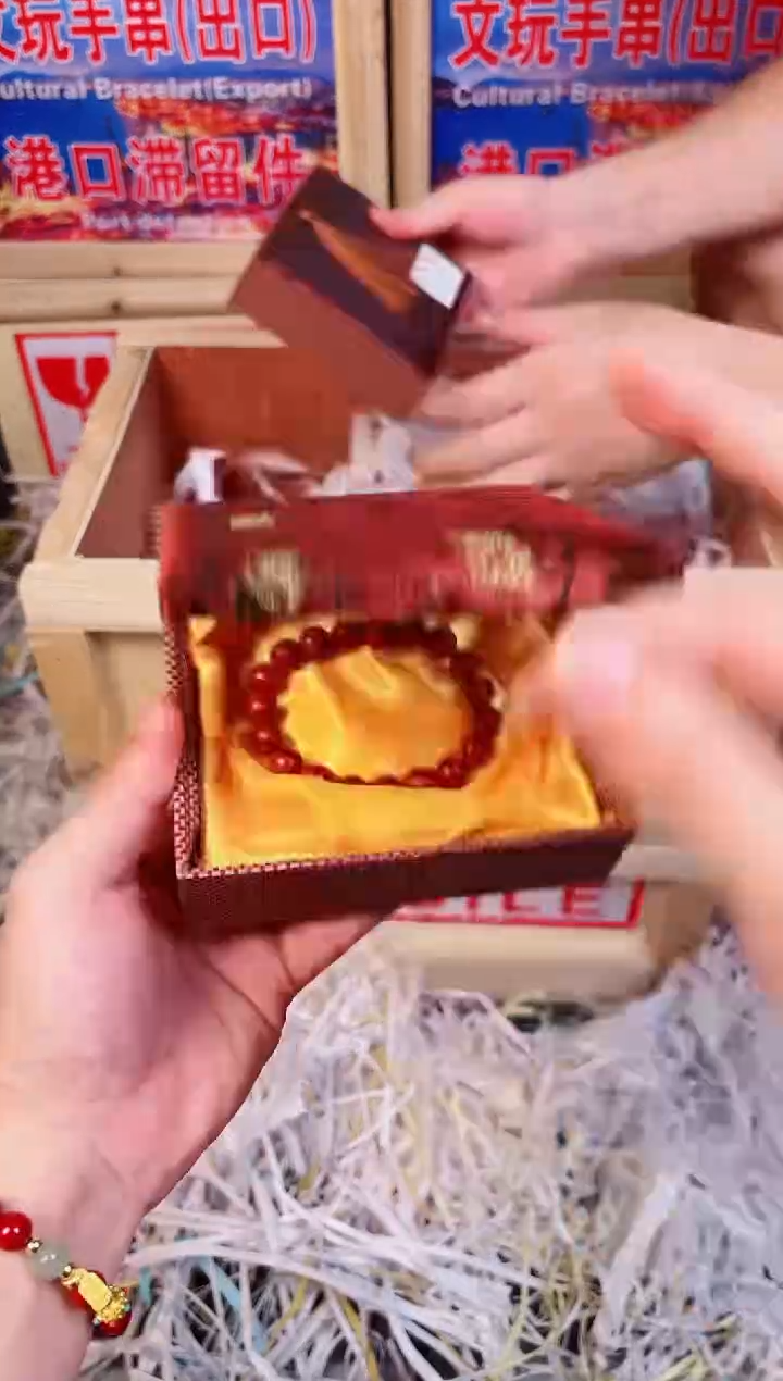 玻璃DIY木头说精美手串