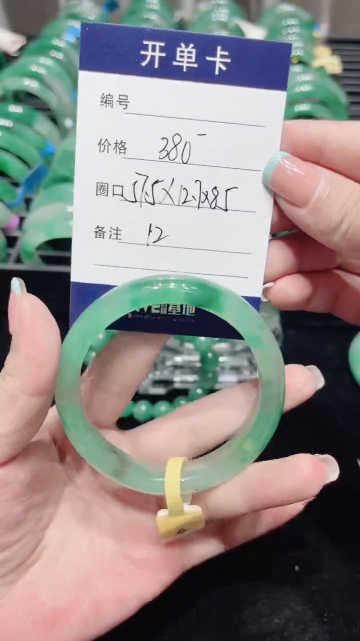 石英质玉（非洲翠）未镶嵌颈饰手镯57.5
