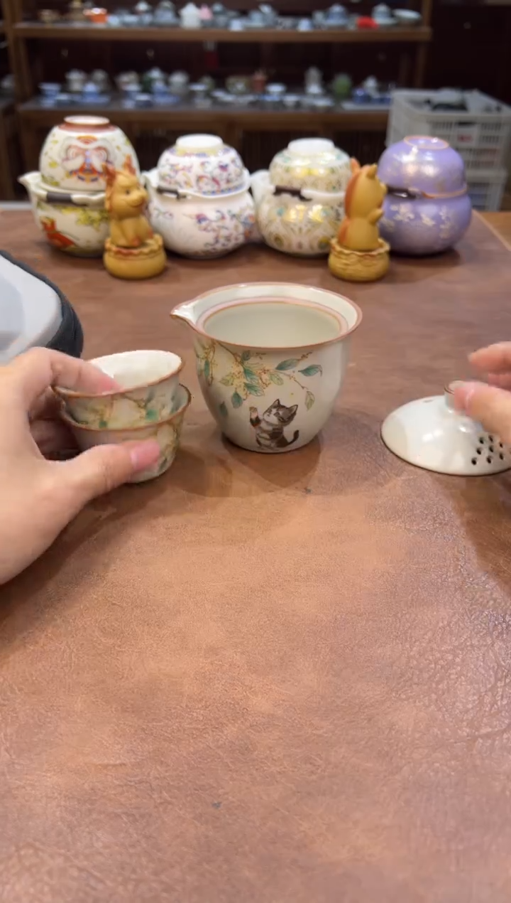 真的很便宜会开片的旅行茶具