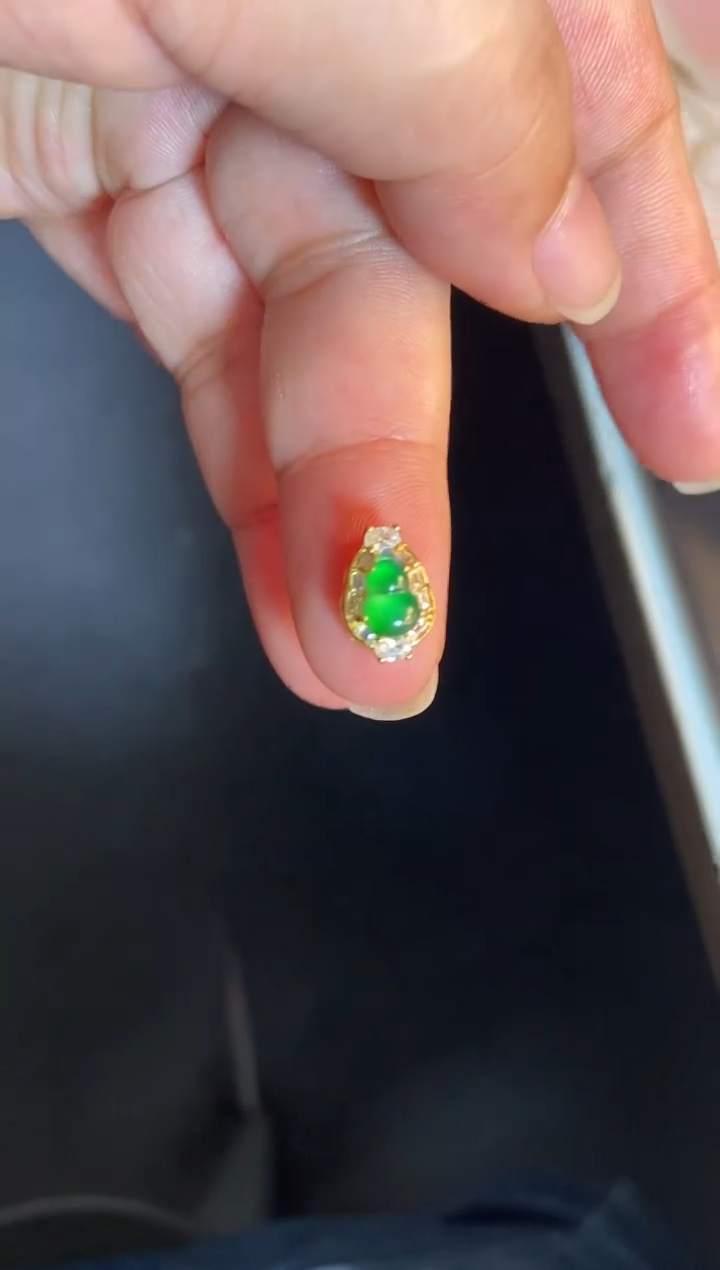 吊坠(不含链)银S925镶嵌翡翠1