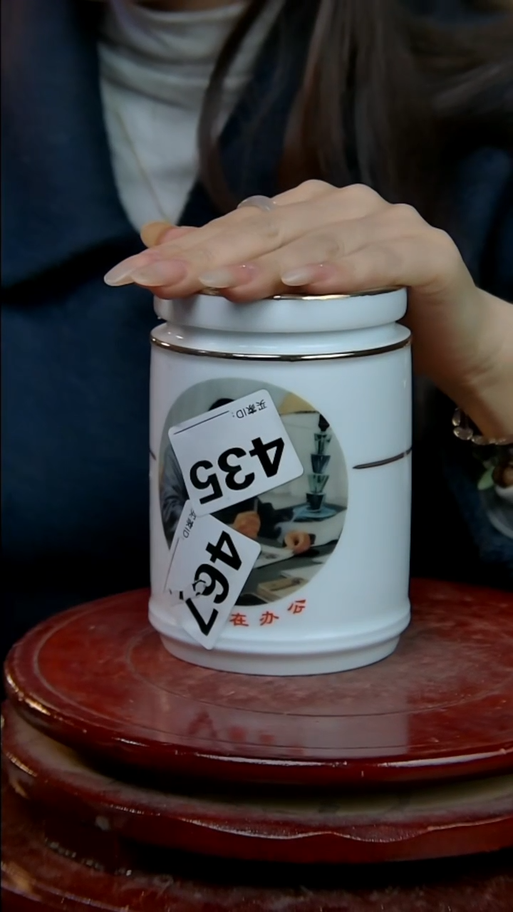 摆件陶在办公茶叶罐