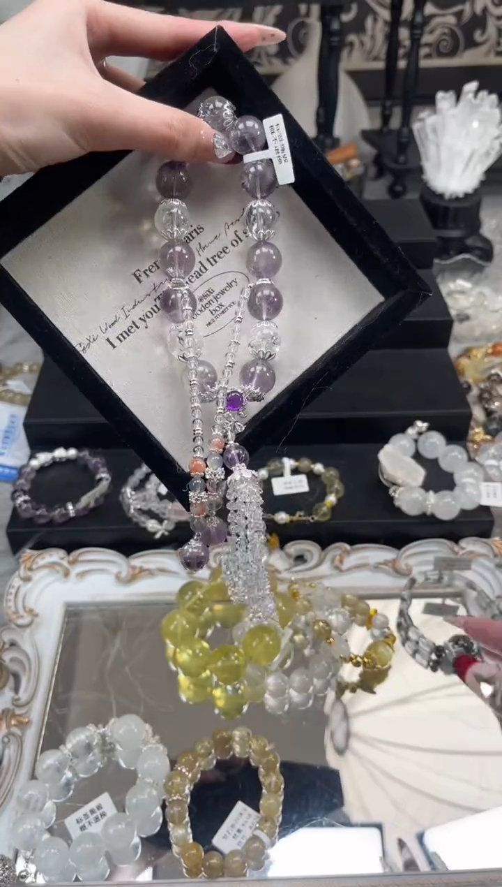 【闪购商品】烟晶手链银S925镶嵌天然水晶 多样性发货