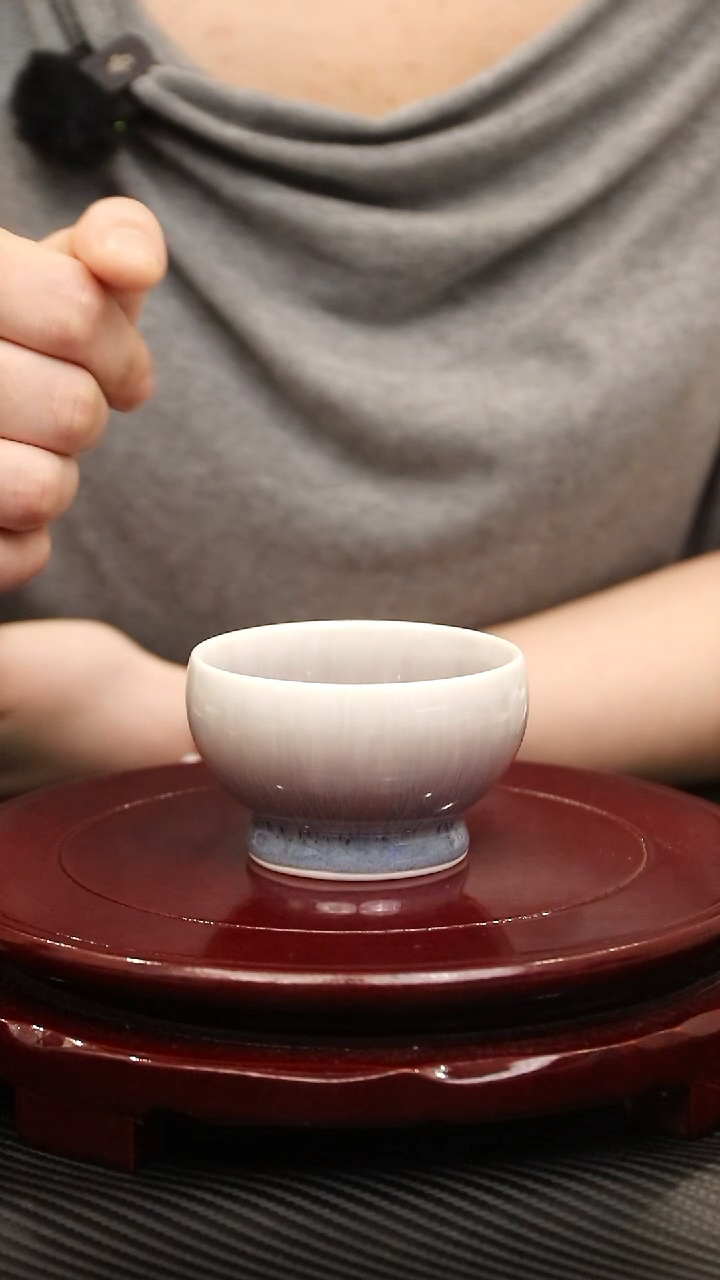 景德镇高温瓷窑变矮脚鸡心