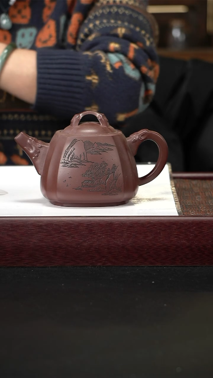 茶壶紫砂四方高瓢